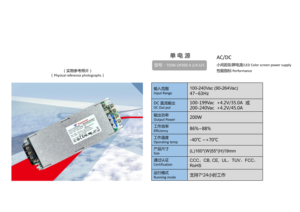 TOSN-UP200แหล่งจ่ายไฟ LED AC-DC 200W 4.2/4.5/5V | ประสิทธิภาพ88% | FCC/RoHS | อินพุต90-264V | เอาต์พุต45A | ป้ายดิจิตอล - Product Image 2