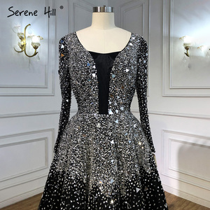 Serene Hill LA71214 Abito da Sera Nero con Maniche a <span class=keywords><strong>Tre</strong></span> Quarti, Linea ad A, Lussuoso con Perline, Vestito Formale da Cerimonia per Donne - Product Image 5