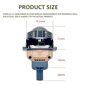 IDISON T53W Proiettore Bi-LED Corto da 3 Pollici ad Alta Potenza 75W 85W con <span class=keywords><strong>12</strong></span>+1 Chip OSRAM per Fari Auto H4 <span class=keywords><strong>H7</strong></span> 9005 Lampada Retrofit - Product Image 1