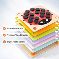 Jeu de mémoire en bois de haute qualité pour enfants, échecs Montessori, jouets éducatifs HS-IN065 pour 3 ans et plus - Entraînement à l'attention et à la logique