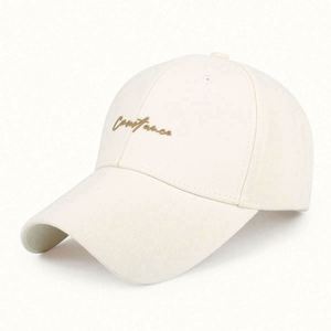 High Quality Hard Top New Arrival <b>Sunscreen</b> Baseball Cap 6-Panel 100% Cotton Common Pattern Letter 3D Embroidery Metal Buckle - Product Image 2