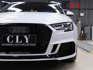 UKISS อะไหล่รถยนต์สำหรับ2017-2019 <span class=keywords><strong>Audi</strong></span> <span class=keywords><strong>3</strong></span>เปลี่ยนเป็น RS <span class=keywords><strong>3</strong></span>ชุดกันชนหน้าพร้อมกระจังหน้า - Product Image 4