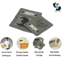 Étiquettes brodées tissées à coudre, fabricant d'étiquettes personnalisées avec logo de marque, broderie 3D sur tissu pour vêtements et accessoires