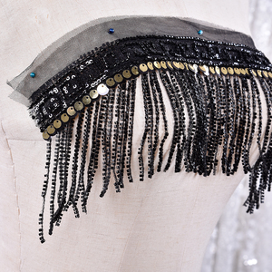 Pemasok Bordir Pinggiran Renda Cina, Renda Mewah Bergaya, Aplikasi Renda, Renda Payet untuk Gaun - Product Image 3