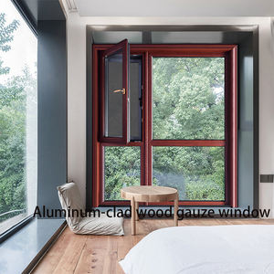Moustiquaire personnalisée pour fenêtre ODM isolée du vent de milieu à haut de gamme avec fenêtres en bois revêtues d'aluminium - Product Image 3