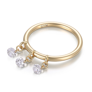 real 10k 14k 18k yellow gold <b>ring</b> designer <b>ring</b> round lab diamond <b>ring</b> Customized college style graduation <b>ring</b> for <b>couples</b> band - Product Image 3