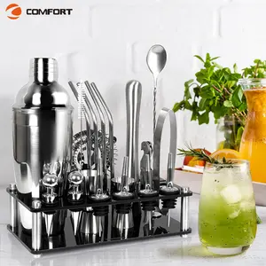 OEM Bình Lắc Cocktail Bộ Dụng Cụ Quán Bar Bằng Thép Không Gỉ