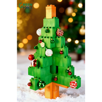 Puzzle de construction réutilisable à assembler soi-même, arbre de Noël, écologique, durable, pliable, portable, décoration de Noël pour le salon