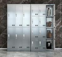 Casiers verticaux pour le personnel scolaire en acier inoxydable Armoire à clé avec étagères pour le stockage des vêtements Armoire métallique