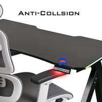 Fabricante de Escritorios Eléctricos RGB Ajustables en Altura con un Solo Motor y Patas Rectas para Juegos, OEM ODM