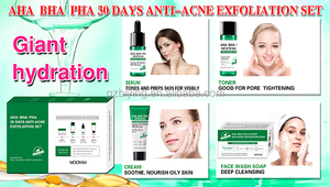 Etiqueta privada AHA BHA PHA Kits completos de cuidado facial Tea Tree Acné 4 en 1 <span class=keywords><strong>Control</strong></span> de aceite Juego antiacné para la cara - Product Image 3