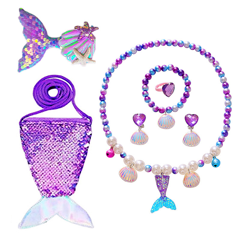 Ensemble de sept pièces en queue de poisson Sa40-purple