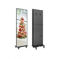 Affichage LED publicitaire numérique P1.86 4K/8K HDR10+ pliable double face, écran LED pliable à trois volets, affichage d'affiches pliables, Adobe RGB 98%, IP43