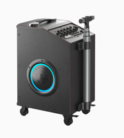 Altavoz para Fiestas W-King K21SE, Sistema de Karaoke con Diseño de Carrito, Altavoz Portátil con Woofer, Reproductor de Música, Altavoz con Bajos y Monitor
