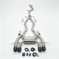 Nouveau JIAJUN Luxe Silencieux de performance à tube central unique, système Catback à longueur égale, en acier inoxydable SS304 poli miroir, pour M3 G80 M4 G82 S58