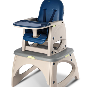 Chaise pour enfant 6-en-1 moderne en forme de L avec dossier en forme de flèche, chaise haute pour bébé, siège rehausseur à bascule sécurisé et écologique, fauteuil <span class=keywords><strong>inclinable</strong></span> manuel pour tout-petits - Product Image 1