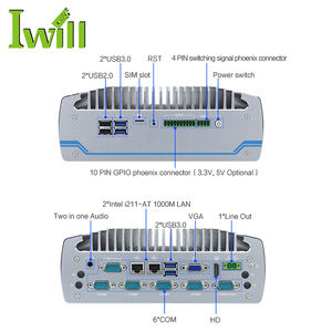 Fanless Pos คอมพิวเตอร์อุตสาหกรรม IBOX-706 Plus ระบบแบร์โบน2 Lan Mini Itx Pc I5พร้อม6 RS232 - Product Image 5