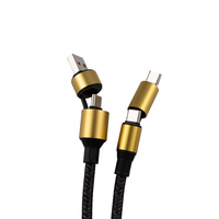 Cable de carga rápida 4 en 1 de 100W, nuevo producto Cable trenzado USB tipo C para teléfonos móviles y dispositivos