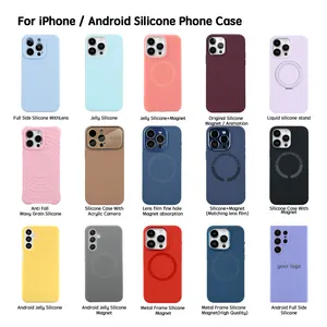 Funda de silicona para teléfono, fundas de silicona para teléfono al por mayor, funda de silicona líquida para teléfono móvil a precio competitivo