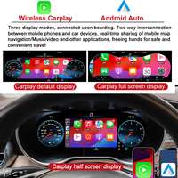 STWEI pour Mercedes Benz GLC/Classe C W205 2015-2019 Panneau de tableau de bord LCD et écran Android 12,3 pouces Instrument numérique Carplay