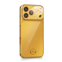 Nouvelle coque tendance dorée avec verre AG de haute qualité, style professionnel magnétique, 17/16/15/14/13 Pro Max Plus