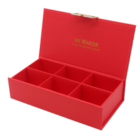 Boîte d'emballage de gâteau de lune rouge de conception personnalisée boîte-cadeau de luxe de gâteau de lune avec logo d'estampage à chaud
