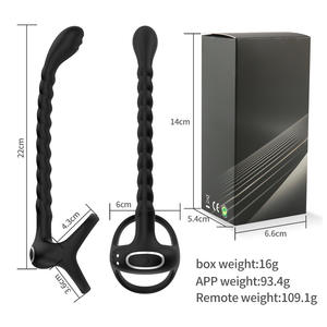 Großhandel Kabelloser Ferngesteuerter Tragbarer Elektrischer Vibrations-Wasserdichter Silikon-Penisring Prostata-Stimulations-Massageringe - Product Image 3