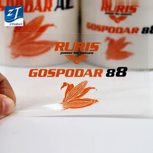 Hojas adhesivas transparentes personalizadas, pegatinas de vinilo transparente, PVC, Impresión de logotipos, rollo de etiquetas - Product Image 1