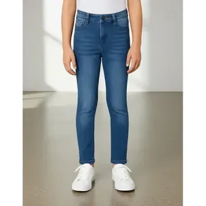 Jeans dritti Adrenaline per ragazze, lavaggio medio, vita alta, stile casual, 5 tasche, pantaloni in denim per bambini - Product Image 2