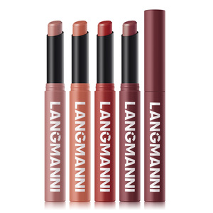 LANGMANNI Lápiz Labial Mineral Vegano Mate de 12 Colores, Resistente al Agua, Larga Duración, Antiadherente, Tinte Labial Rojo Terciopelo, Cosmético - Product Image 6