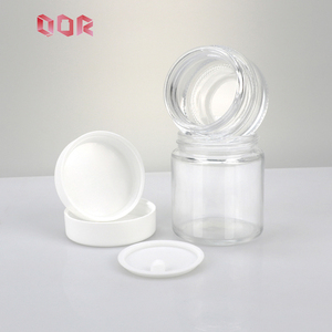 Tarro de almacenamiento de vidrio transparente personalizable de 1oz a 6oz, contenedor de vidrio redondo con tapa de rosca de metal negro, vidrio de alta calidad. - Product Image 6