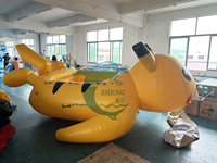 Jouet d'eau gonflable commercial bâche en PVC forme de chat tube remorquable fabricant de bateaux Disco