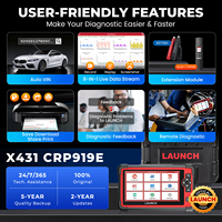 Escáner de Diagnóstico para Autos CRP919E, Pantalla LCD Roja, OBD2, Sistema Completo, Herramienta Universal para Vehículos