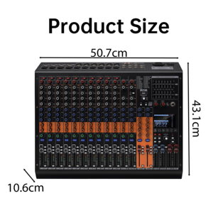 Mezclador de Audio Profesional TX14 de 14 Canales, 10 Entradas XLR, Consola de 4 Grupos de Bus para Bandas en Vivo - Product Image 2