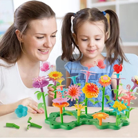 Blocs de construction pour enfants fleurs Mini briques de construction jouets filles enfants jouets bricolage cadeau Bouquet de fleurs sauvages jouets décoratifs pour la maison