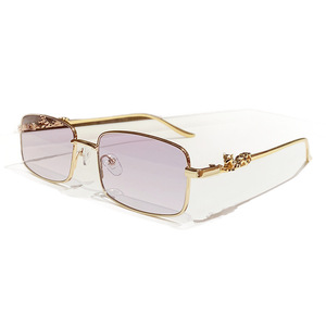 Gafas de sol rectangulares de lujo para mujer, protección solar UV400 con montura completa, diseño moderno - Product Image 5