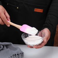 Ensemble de 3 spatules en silicone ergonomiques antidérapantes, outils de cuisine pour la pâtisserie et la cuisson, kit de racloir en silicone et de pinceau à huile