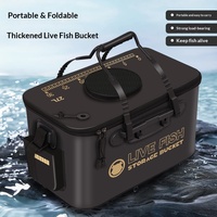 Nouveau seau à poisson pliable en EVA épaissi Dilei-color multifonctionnel pour la pêche à la ligne, le stockage de poissons vivants, 12L-34L, pour la pêche en rivière et en plein air