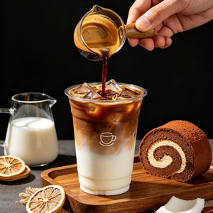 Custom Flexo Printing PET <b>Plastic</b> <b>Cups</b> 16oz Crystal Clear Disposable Cold <b>Cups</b> with Lids for Juice Smoothie Wholesale Supply - Product Image 2