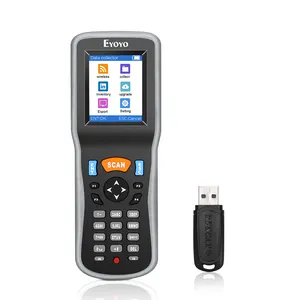 Eyoyo 1D Wireless Barcode Scanner, Handheld Data Collector Inventory Counter Scanner with USB receiver and 2.2 inch TFT LCD