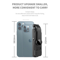 Trépied pliable télescopique sans fil en aluminium L10S Hot Series avec lumière d'appoint LED pour smartphone et perche à selfie