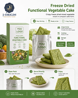 Gefreeze-droogde gemengde groentecake snack met voedingsvezels haver, klaar om te eten, 12 maanden houdbaarheid, OEM/ODM private label foodservice