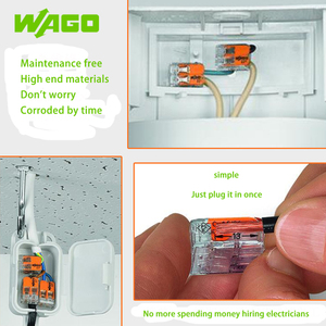 ขั้วต่อสายไฟแบบสปริงอุตสาหกรรม Wagos รุ่น <span class=keywords><strong>221</strong></span>-<span class=keywords><strong>412</strong></span> สำหรับสายไฟขนาด 2.5-4 มม.² สำหรับสายทองแดงผสม ทนไฟ ใช้กับไฟ LED ในงานติดตั้งโคมไฟ - Product Image 5