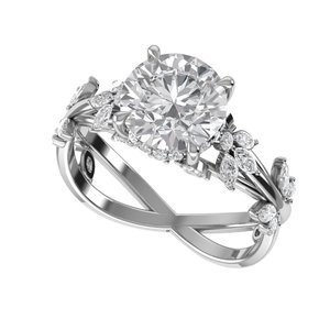 Vintage Style Lab Grown Pear Cut Diamond <b>Ring</b> <b>925</b> <b>Silver</b> 9kt, 14kt, 18kt Gold <b>Rings</b> for Women's Jewelry Making Engagement <b>Rings</b> - Product Image 3
