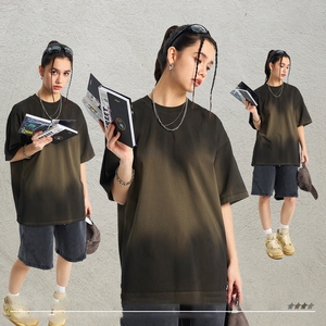 T-shirts streetwear surdimensionnés 100% coton lavés pour hommes et femmes en gros - Product Image 3
