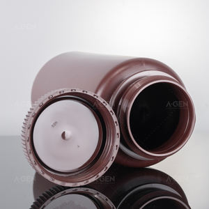 Frasco de reagente âmbar de boca larga de plástico PP para laboratório de amostra química de bioquímica 60ml - Product Image 4