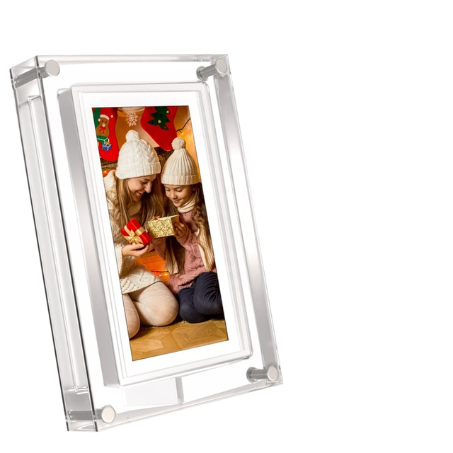 Wholesale 5inch Acrylic Digital Photo Frame Transparent Picture Frame With Automatic Rotation Function Digital Photo Display