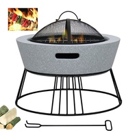 Foyer de Camping léger et Simple bol à feu de Table d'extérieur bol à feu en marbre sans gaz pour l'hiver
