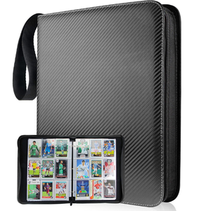 Álbum de 900 Bolsillos de Cuero PU para Cartas Coleccionables Calificadas con Carga Superior, Carpeta para Cartas de Béisbol y Pokémon, Clasificador de 9 Bolsillos para Cartas Coleccionables - Product Image 1