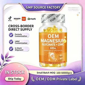 Complément Alimentaire Glycinate de Magnésium + Zinc en Poudre/Capsule/Gélule/Bonbons Gélifiés/Comprimés OEM/ODM de Source Directe Usine - Product Image 1